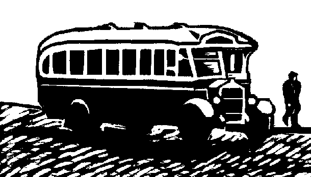 Bus Linocut