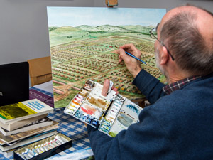 A talented local artist Preparing an Illustration