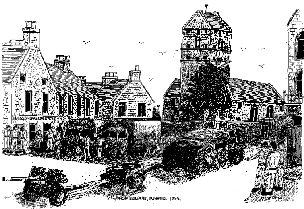 Army in Tron Square Line drawing