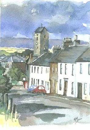 village watercolour